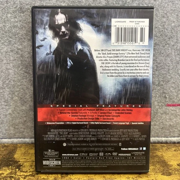 The Crow (DVD, 2012, 2-Disc Set) - Picture 2 of 3